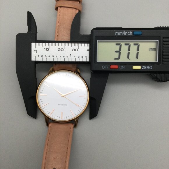 MVMT Rodeo Boulevard Watch Women 38mm Rose Gold Tone Leather Band New Battery main image 16
